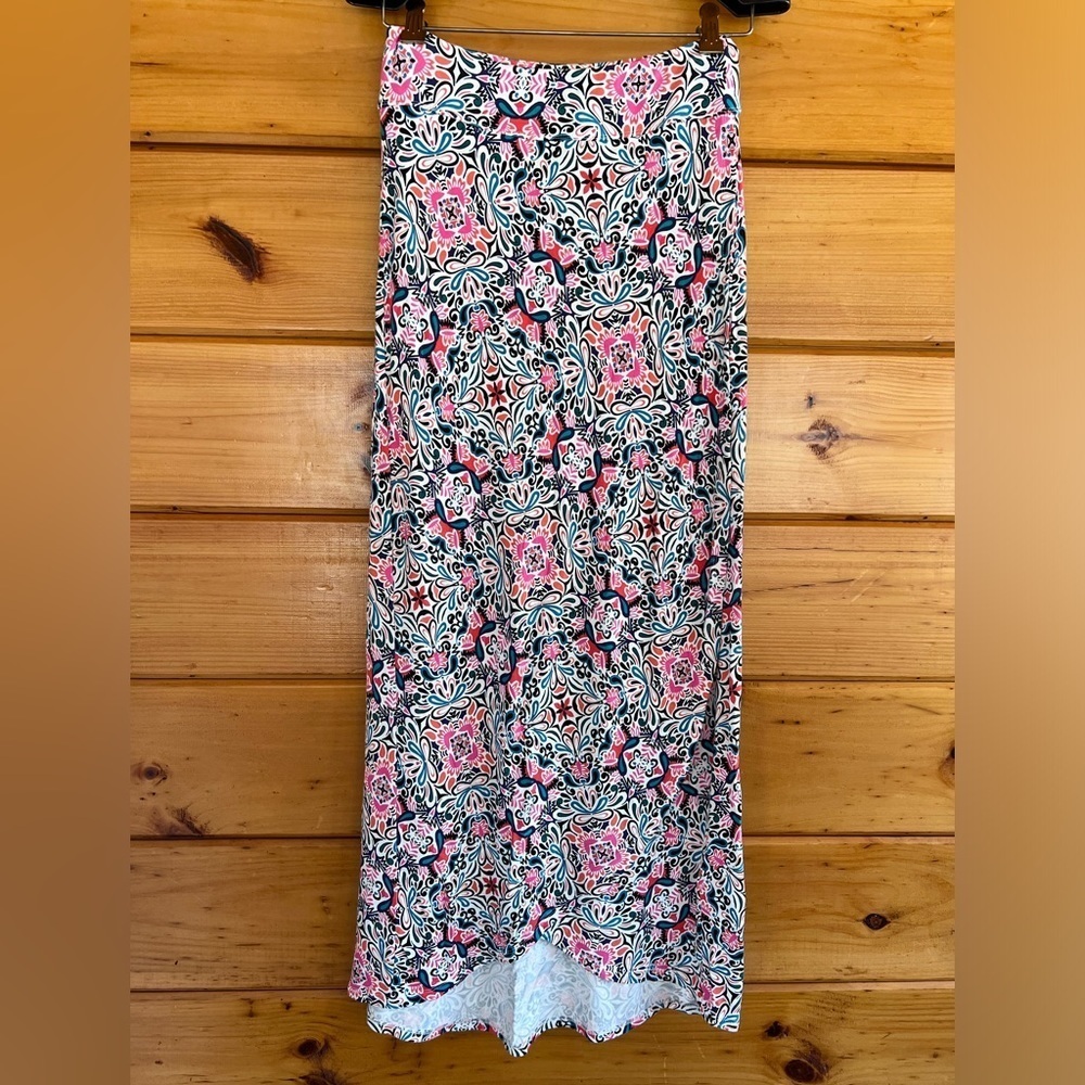 Cynthia Rowley Women's Maxi Colorful Blue Pink Green Skirt XS